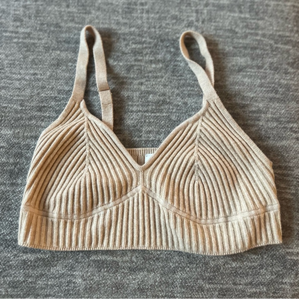 WILD FABLE Cream Ivory Sweater Bralette Bra Small